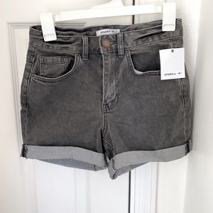 O’Neill high waisted grey denim shorts